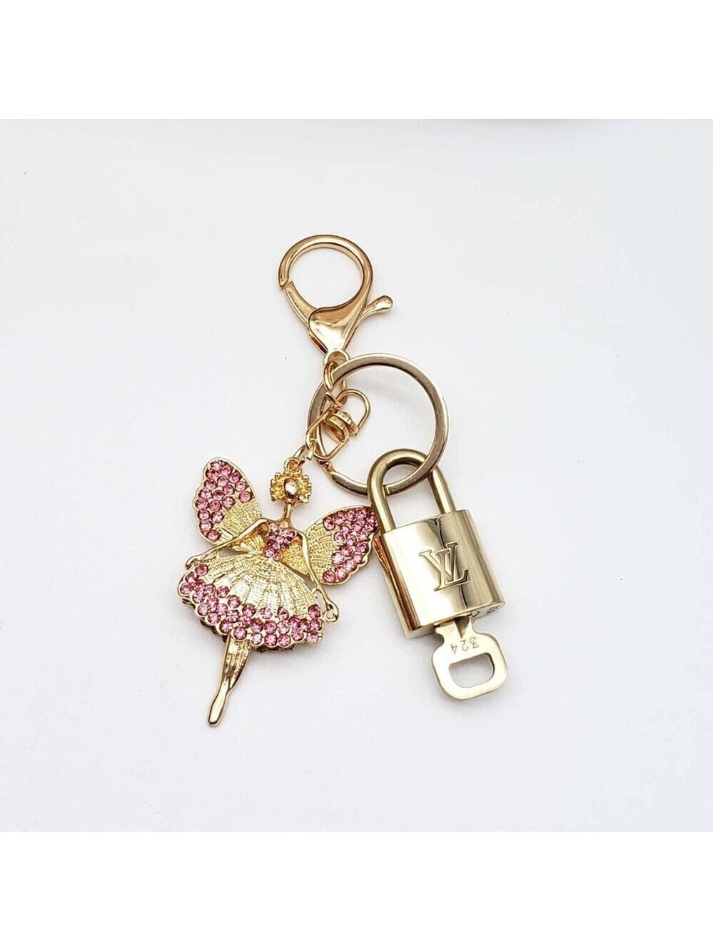 Authentic Louis Vuitton Lock & Key with unbranded Bagcharm, Keycharm, Keychain